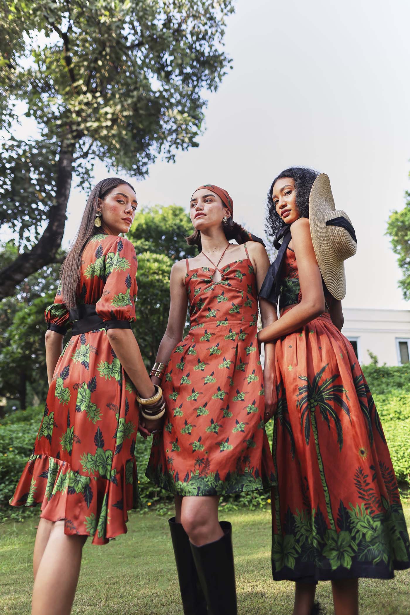 Sara Sunset Palm Skirt